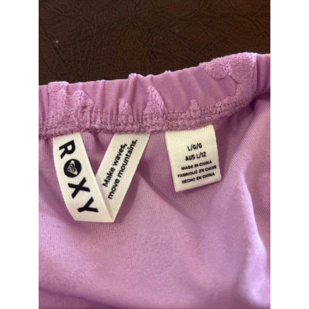 Roxy NEW LARGE Strapless Terry Large Romper Pink Lilac Beach Cover Up One Piece - Picture 11 of 16